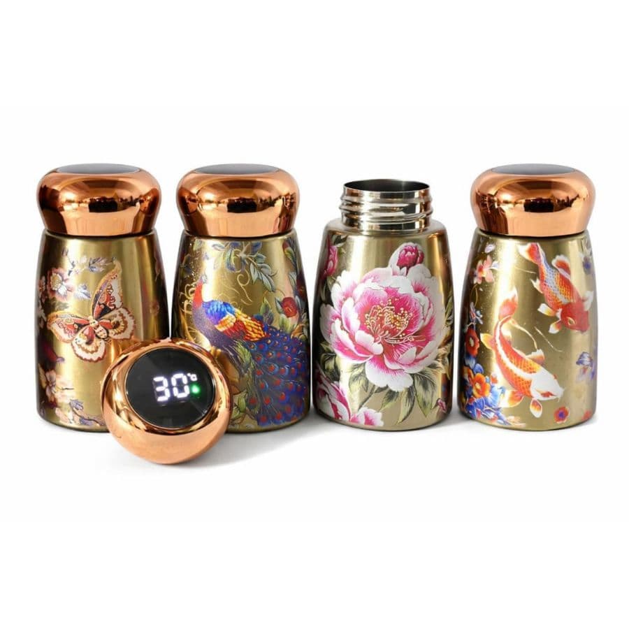 Smart Temperature Display Insulated Mini Thermos Bottle with Elegant Designs - Kitchen Storage and Containers | Buy online on ZillyBuy