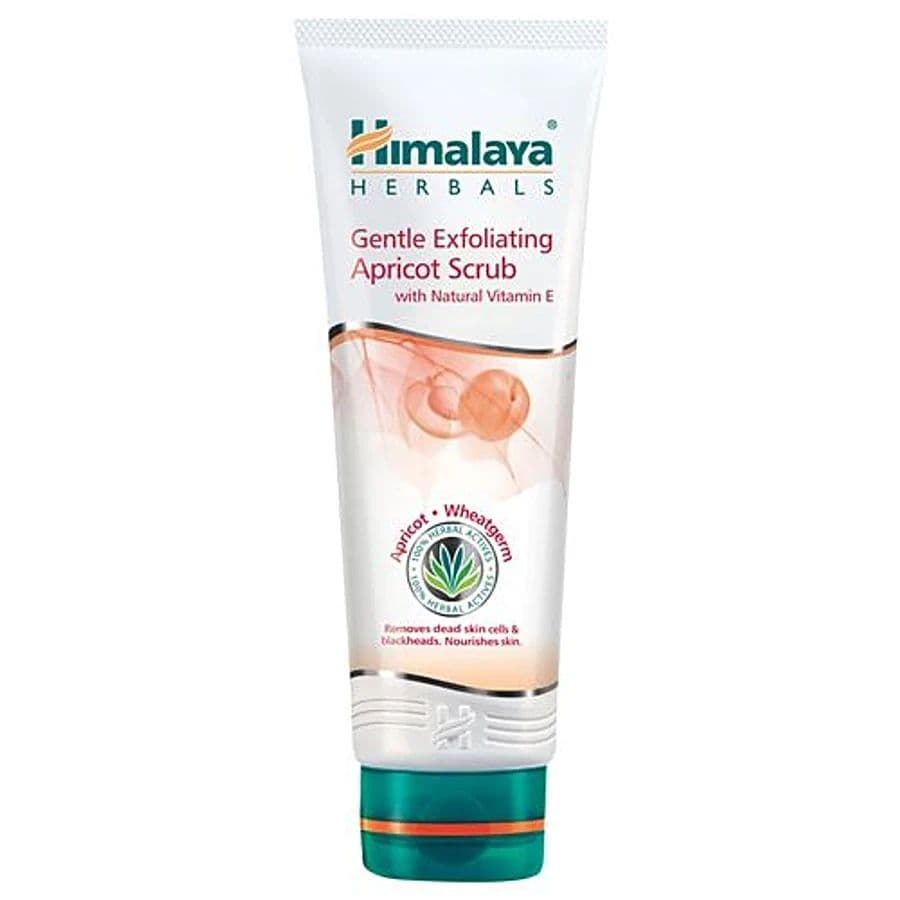 Himalaya Gentle Exfoliating Face Scrub - Apricot With Natural Vitamin E, Removes Dead Skin Cells, No Harmful Chemicals, 100% Herbal Actives, 100 g - Skin Care - Face Cleansers | Buy online on ZillyBuy