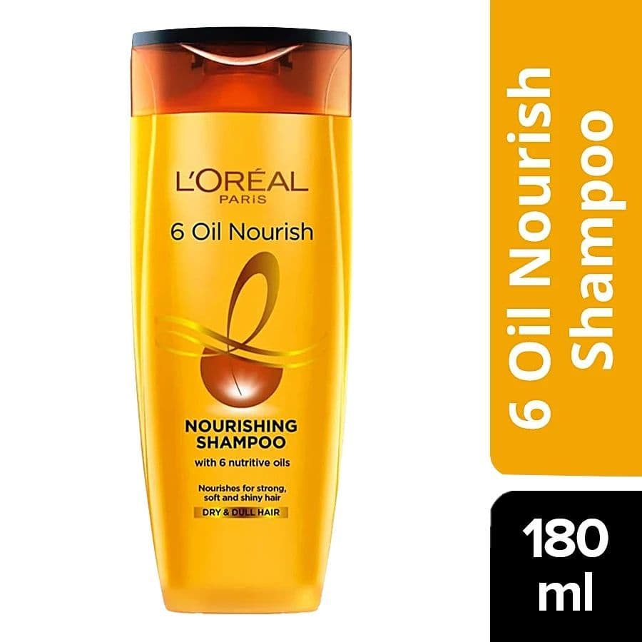 Loreal Paris 6 Oil Nourish Shampoo - Scalp + Hair, Dry & Dull Hair, 180 Ml - Shampoos and Conditioners | Buy online on ZillyBuy