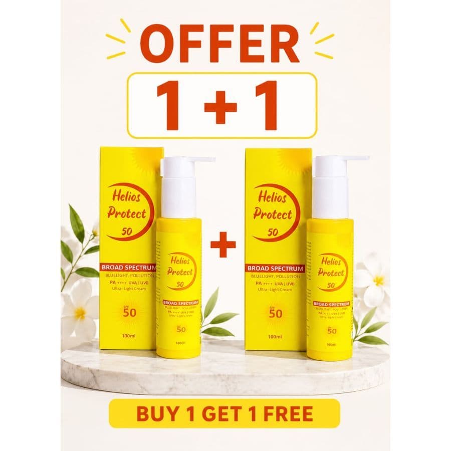 Helios Protect 50 SPF Sunscreen Cream offer 1+1 - Skin Care - Lotions, Moisturisers, and Creams | Buy online on ZillyBuy