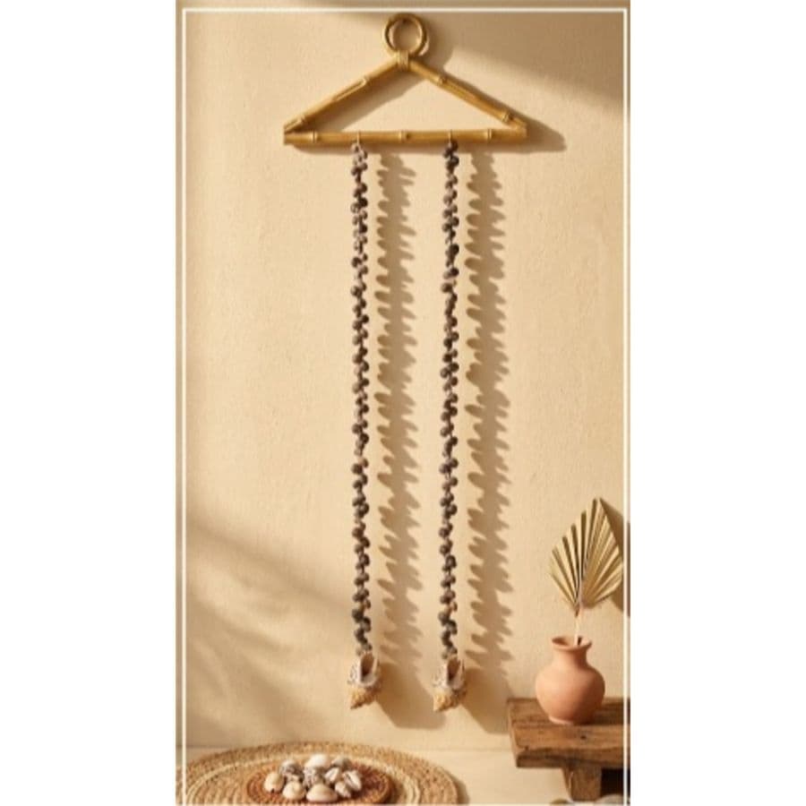 Natural Seashell Coastal Wall Hanging Decor(1 pair) - Home Decor | Buy online on ZillyBuy