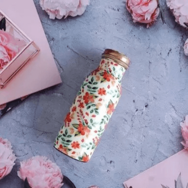 Copper Bottle – Floral Blossom Print - Kitchen Storage and Containers | Buy online on ZillyBuy