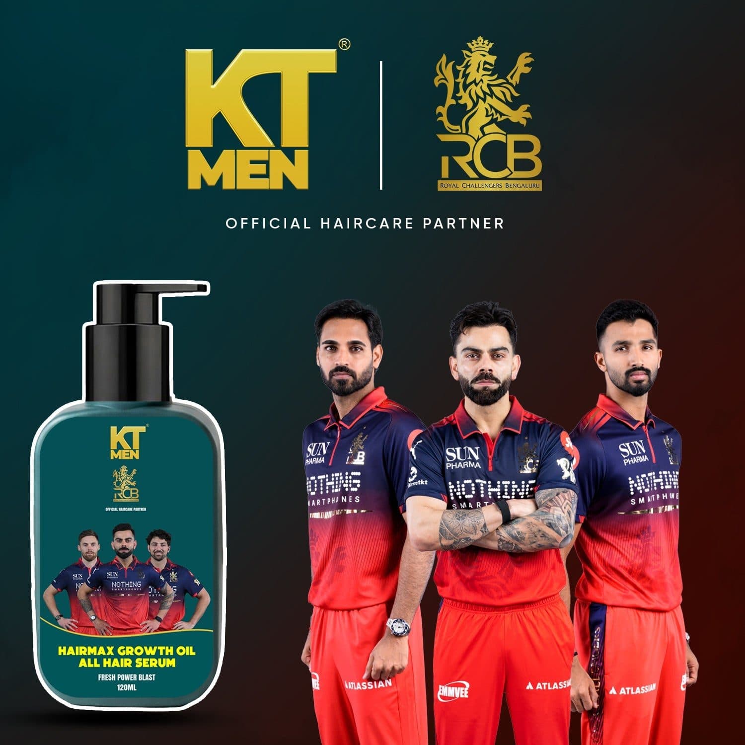 KT Men 2in1 Hair Max Growth Oil - All Hair Serum (Hair + Beard) - 120ml - Hair Care - Shampoo, Oils, Conditioners | Buy online on ZillyBuy