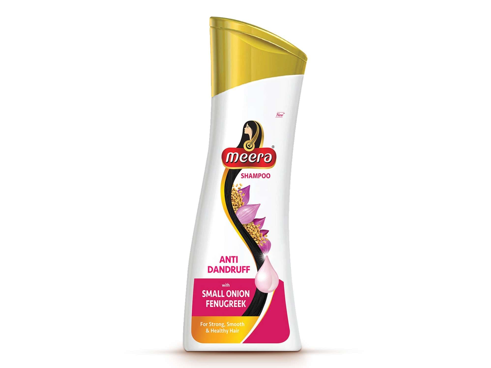Meera Anti Dandruff Shampoo, With Goodness Of Small Onion and Fenugreek, Nourishment, For Men And Women, Paraben Free, 360 ml (2X 180 ml) - Hair Care - Shampoo, Oils, Conditioners | Buy online on ZillyBuy