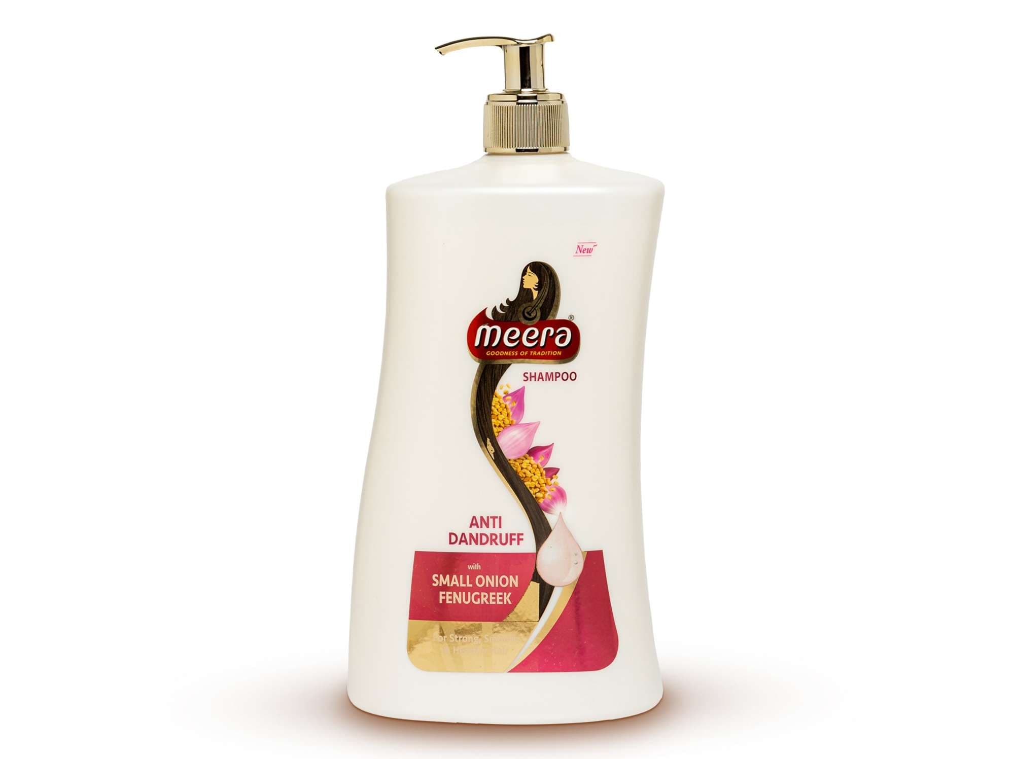 Meera Anti Dandruff Shampoo, With Goodness Of Small Onion and Fenugreek, Nourishment, For Men And Women, Paraben Free, 1 Litre - Hair Care - Shampoo, Oils, Conditioners | Buy online on ZillyBuy