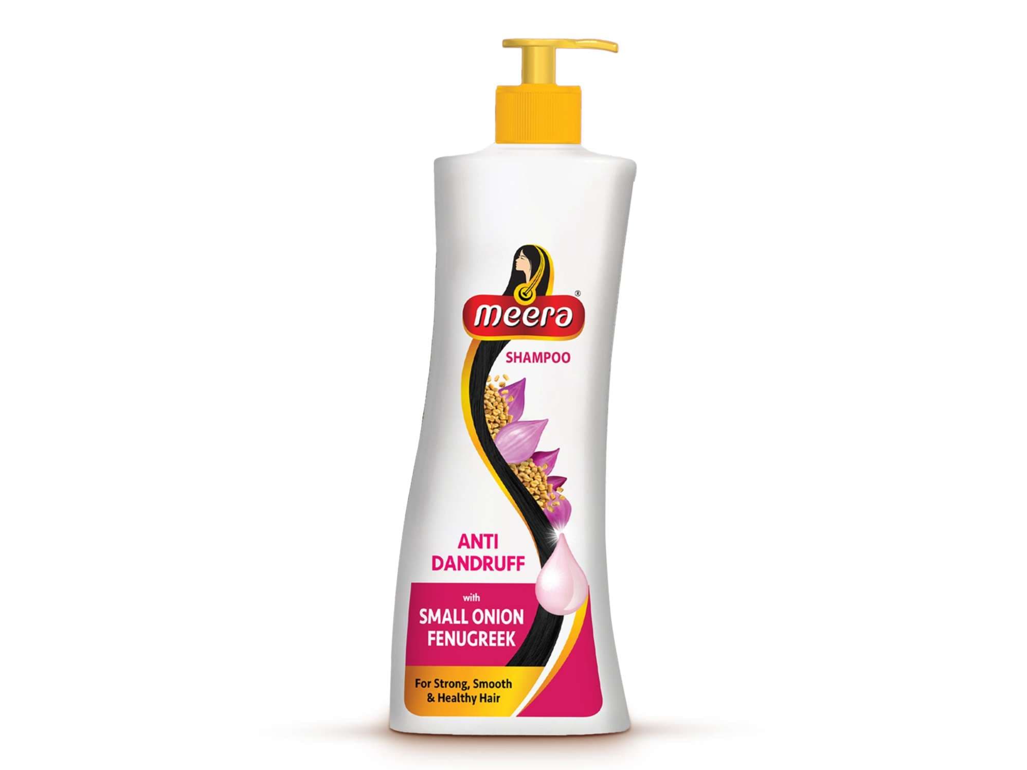 Meera Anti Dandruff Shampoo, With Goodness Of Small Onion and Fenugreek, Nourishment, For Men And Women, Paraben Free, 340 ml - Hair Care - Shampoo, Oils, Conditioners | Buy online on ZillyBuy