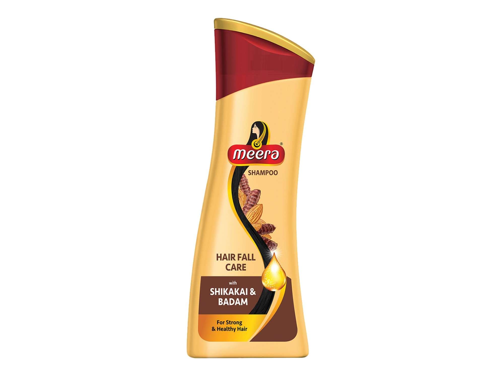 Meera Hairfall Care Shampoo, Goodness Of Badam & Shikakai, For Strong & Healthy Hair, For Men And Women, Paraben Free, 180 ml - Hair Care - Shampoo, Oils, Conditioners | Buy online on ZillyBuy