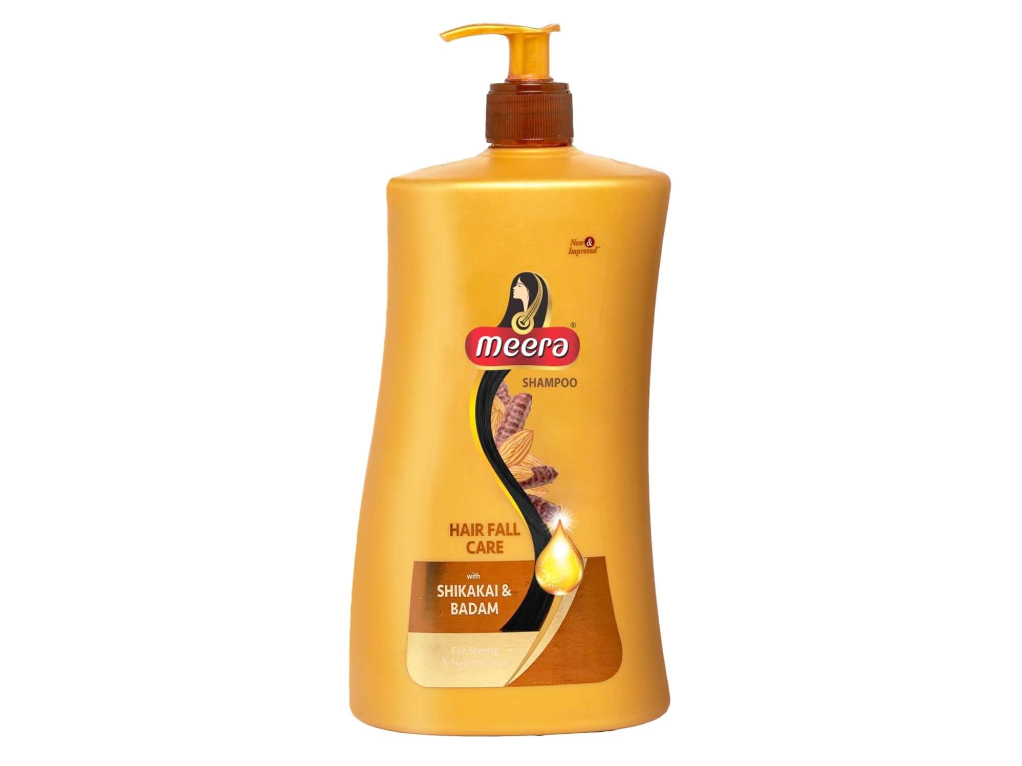 Meera Hairfall Care Shampoo, Goodness Of Badam & Shikakai, For Strong & Healthy Hair, For Men And Women, Paraben Free, 1 Litre - Hair Care - Shampoo, Oils, Conditioners | Buy online on ZillyBuy