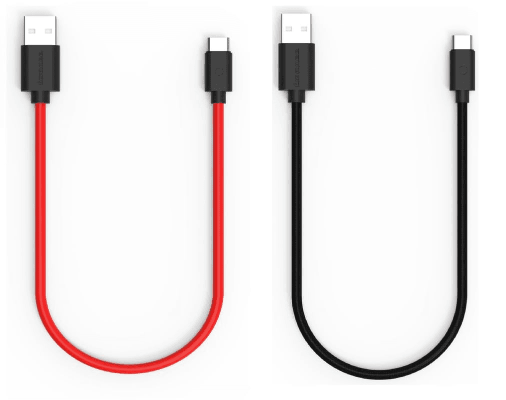 Twance 0.25 Meter small Type C to USB Fast charging and data transfer Cable, Red and Black Color (Pack of 2) - Charger | Buy online on ZillyBuy