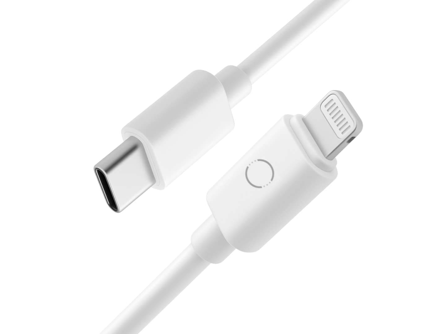 Twance TL20W Type C to Lightning Connector fast charging and data transfer Cable, 1 Meter , White Color - Charger | Buy online on ZillyBuy