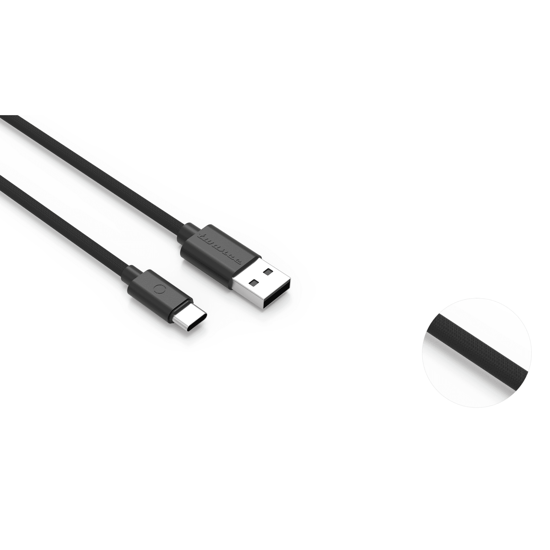 Twance T21B Braided - Type C to USB Charging & data transfer Cable, 1.25 M, Black - Charger | Buy online on ZillyBuy