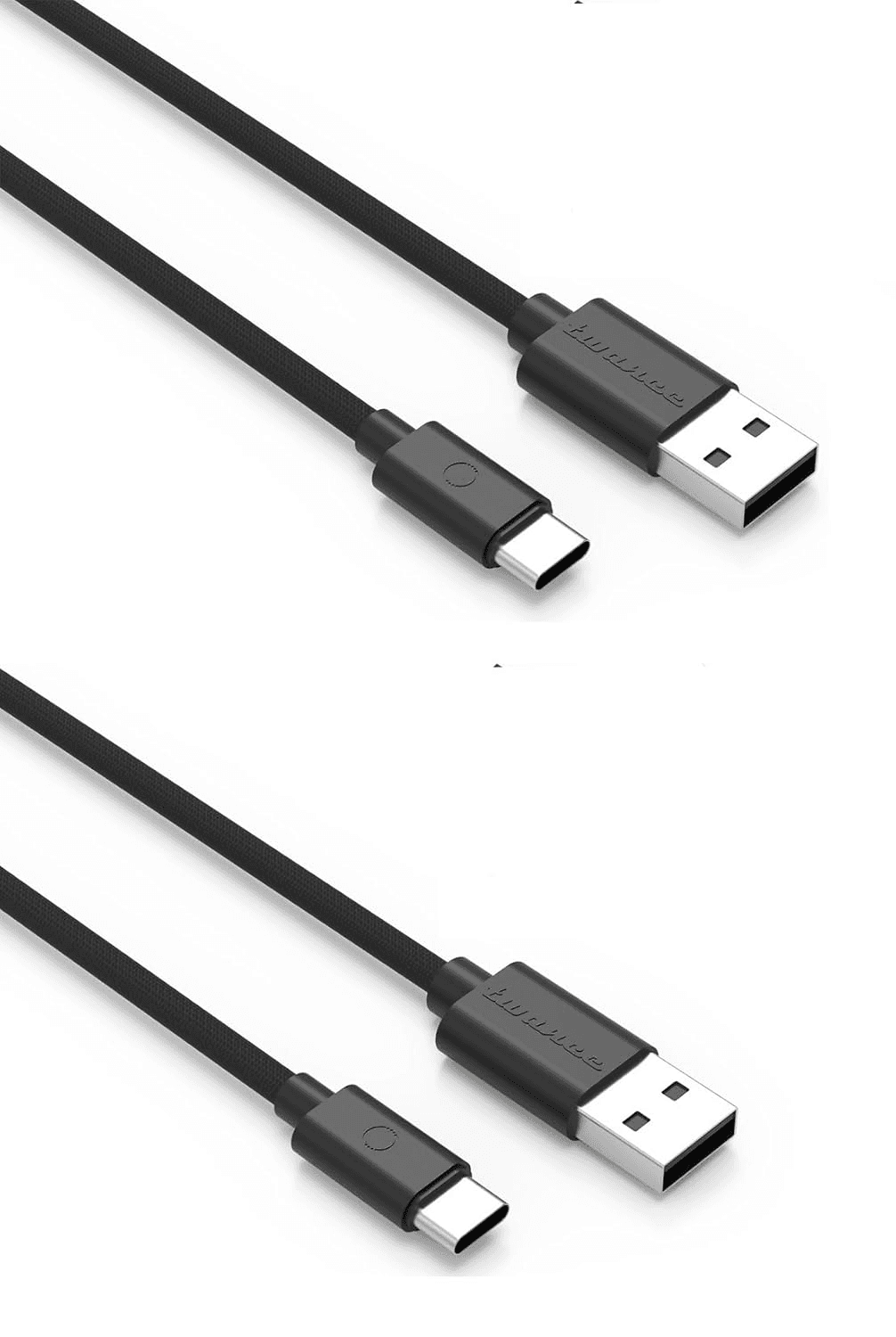 Twance 1 Meter Braided Type C to USB Fast charging and data transfer Cable, Black Color (Pack of 2) - Charger | Buy online on ZillyBuy
