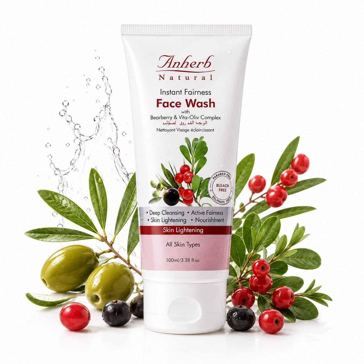 Anherb Natural Face Wash - Instant Fairness - 100ml - Skin Care - Face Cleansers | Buy online on ZillyBuy