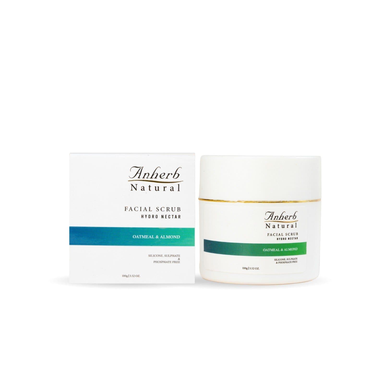 Anherb Natural Hydro Nectar Face Scrub, Exquisite Oatmeal & Almond Glow - 100g - Skin Care - Face Cleansers | Buy online on ZillyBuy