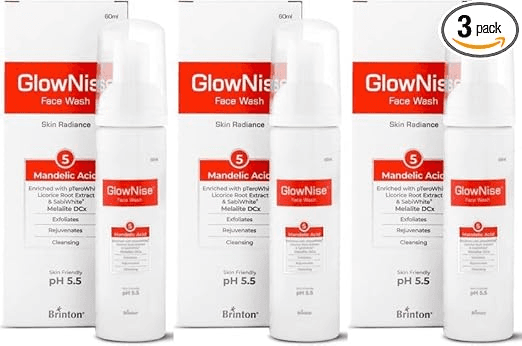 Brinton GlowNise Deep Cleansing Skin Sulphate Free (60 ml) x Pack of 3 Face Wash (180 ml) - Skin Care - Face Cleansers | Buy online on ZillyBuy