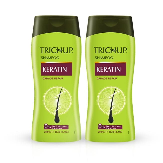 Trichup Keratin Hair Shampoo 200ml Pack of 2 – Repair Damaged Hair, Strengthen Strands & Reduce Breakage - Hair Care - Shampoo, Oils, Conditioners | Buy online on ZillyBuy