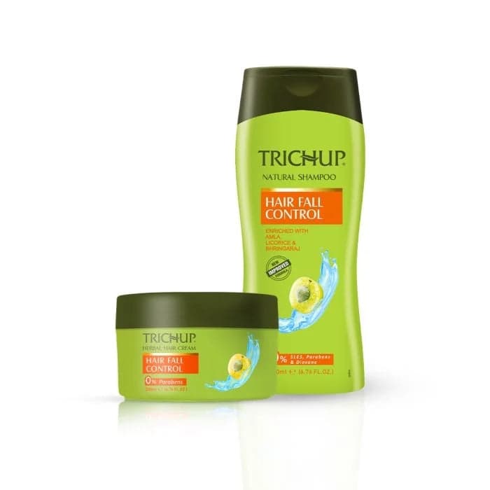 Trichup Hair Fall Control Kit – Shampoo 200 ml & Cream 200 ml – Herbal Hair Care for Stronger, Healthier Hair - Hair Care - Shampoo, Oils, Conditioners | Buy online on ZillyBuy