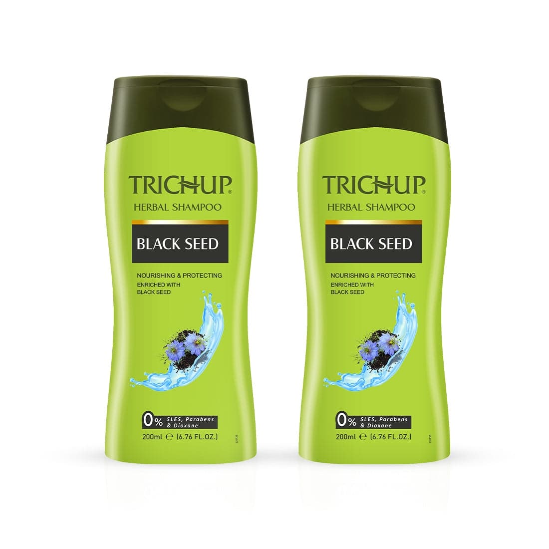 Trichup Black Seed Herbal Shampoo – 200 ml × 2 Pack (Herbal Nourishing Shampoo with Black Seed Oil) - Hair Care - Shampoo, Oils, Conditioners | Buy online on ZillyBuy