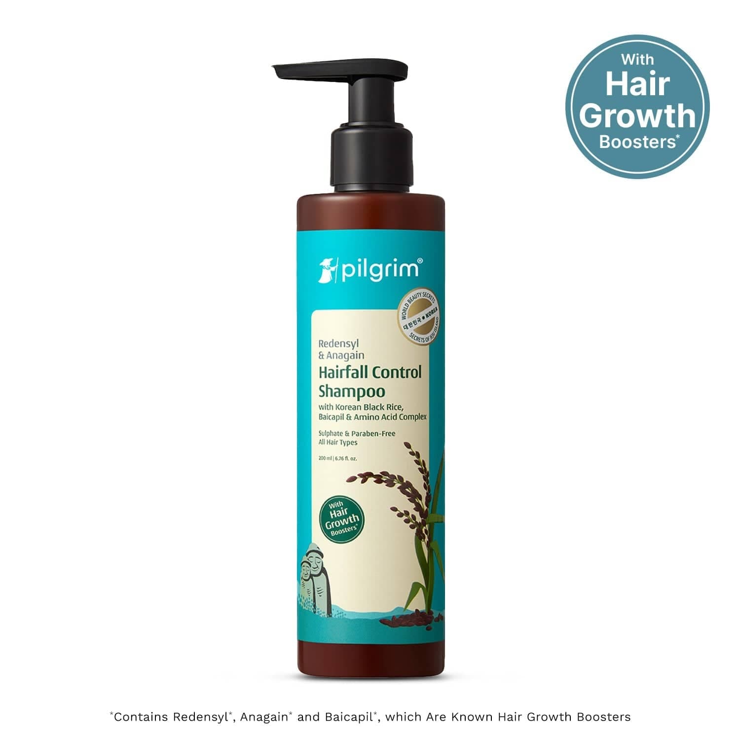 Pilgrim Redensyl & Anagain Hairfall Control Shampoo - 200ml - Hair Care - Shampoo, Oils, Conditioners | Buy online on ZillyBuy