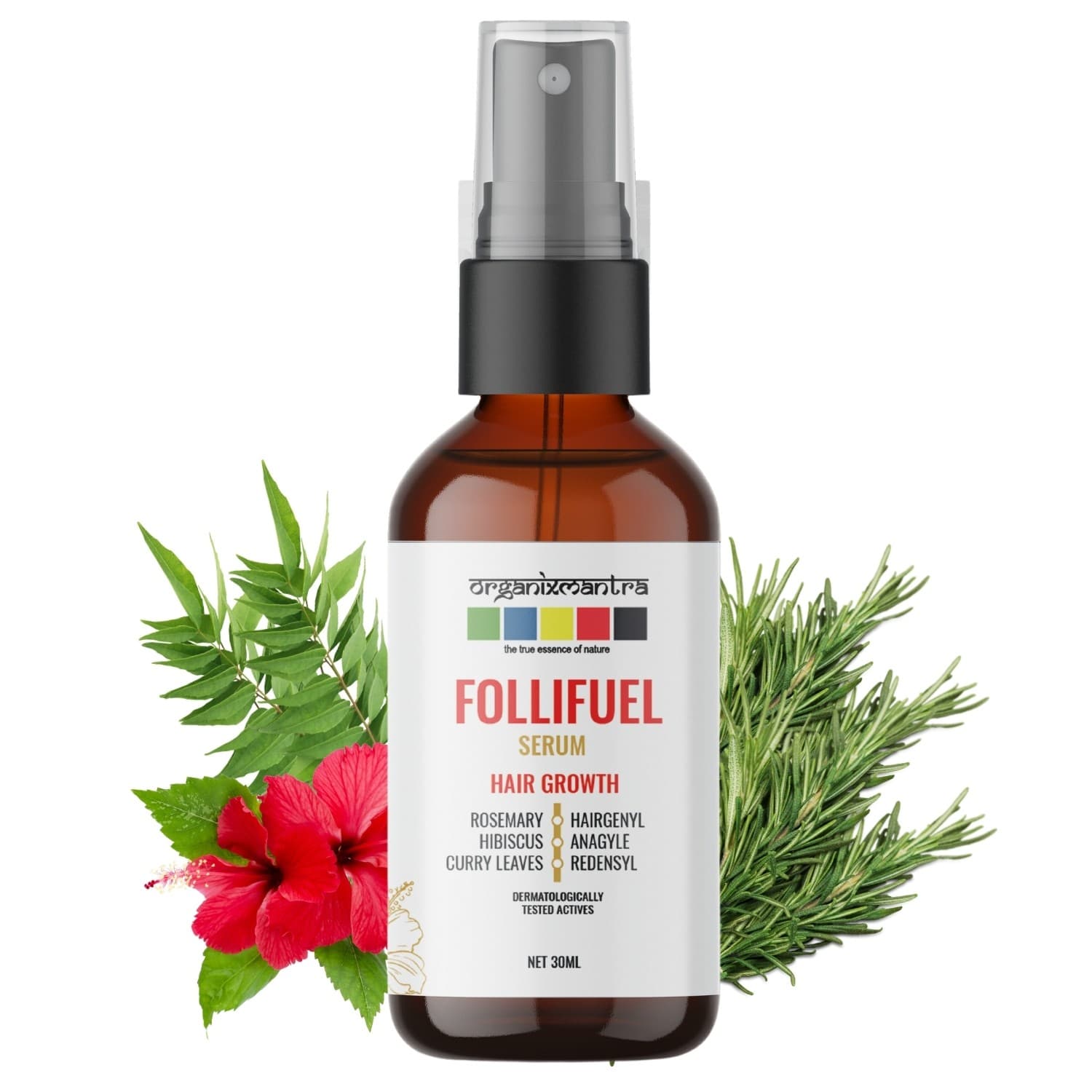 Organix Mantra FolliFuel Hair Growth Serum with Hairgenyl, Anageline, Redensyl - Promotes Hair Growth, Strengthens Strands | Hair Thickening Formula | For All Hair Types | Unisex - 30ML - Hair Care - Shampoo, Oils, Conditioners | Buy online on ZillyBuy