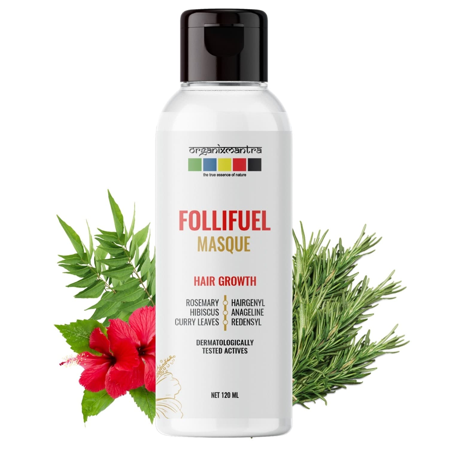 Organix Mantra FolliFuel Hair Masque with Hairgenyl, Anageline, Rosemary Oil, Curry Leaves & Hibiscus Extracts Supports Hair Growth, Adds Volume | Nourishing & Strengthening | For All Hair Types - 120ML - Hair Care - Shampoo, Oils, Conditioners | Buy online on ZillyBuy