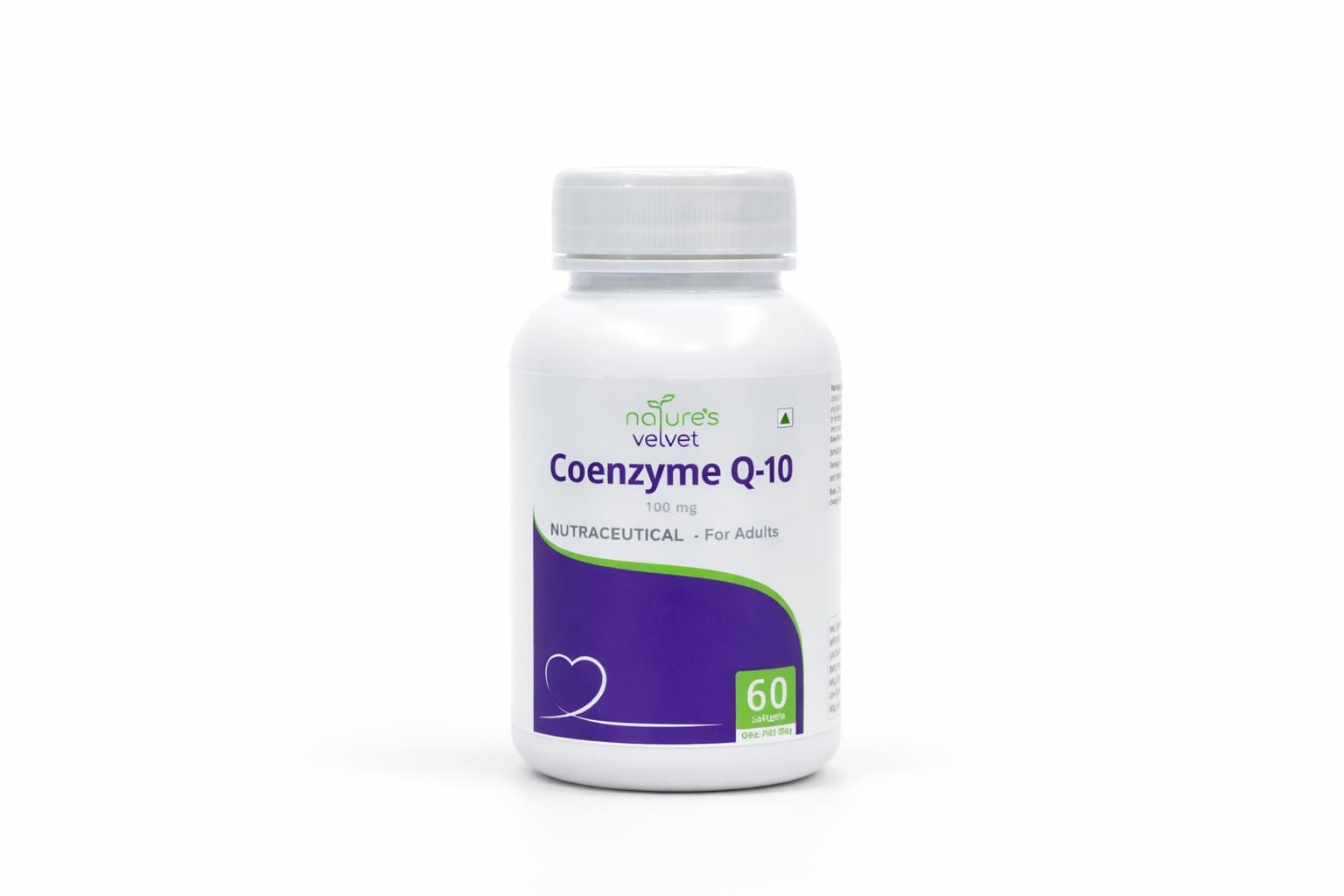 Natures Velvet Coenzyme Q10 (CoQ10) 100mg Softgels for Heart Health & Energy Metabolism, Antioxidant Supplement, Supports Cellular Energy, 60 Softgels - Nutrition and Fitness Supplements | Buy online on ZillyBuy