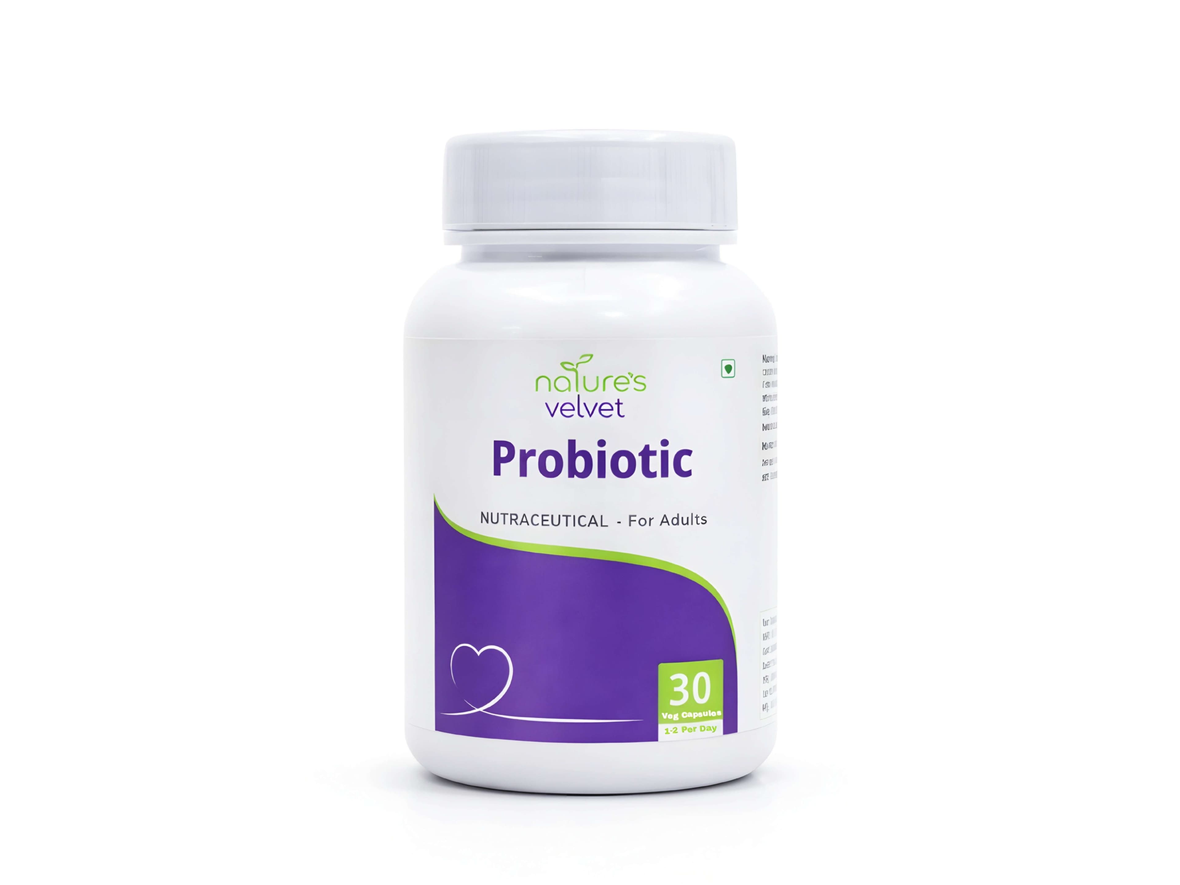 Natures Velvet Probiotics Capsules for Gut Health, Digestive Balance & Intestinal Care – 30 Capsules - Nutrition and Fitness Supplements | Buy online on ZillyBuy