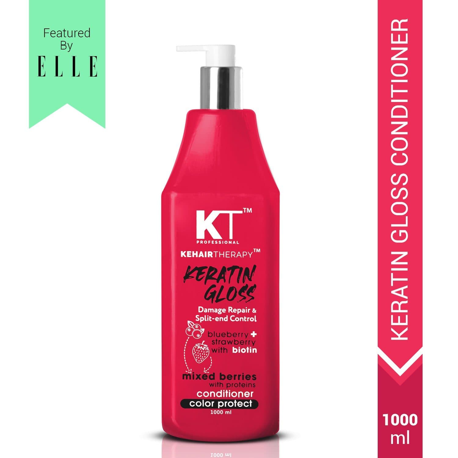 KT Professional Keratin Gloss Conditioner, Split-End Repair & Damage Care – 1000ml - Hair Care - Shampoo, Oils, Conditioners | Buy online on ZillyBuy