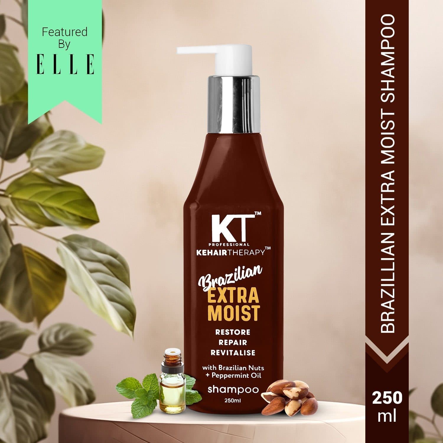 KT Professional Brazilian Extra Moist Shampoo, Deep Hydration & Repair - 250ml - Hair Care - Shampoo, Oils, Conditioners | Buy online on ZillyBuy