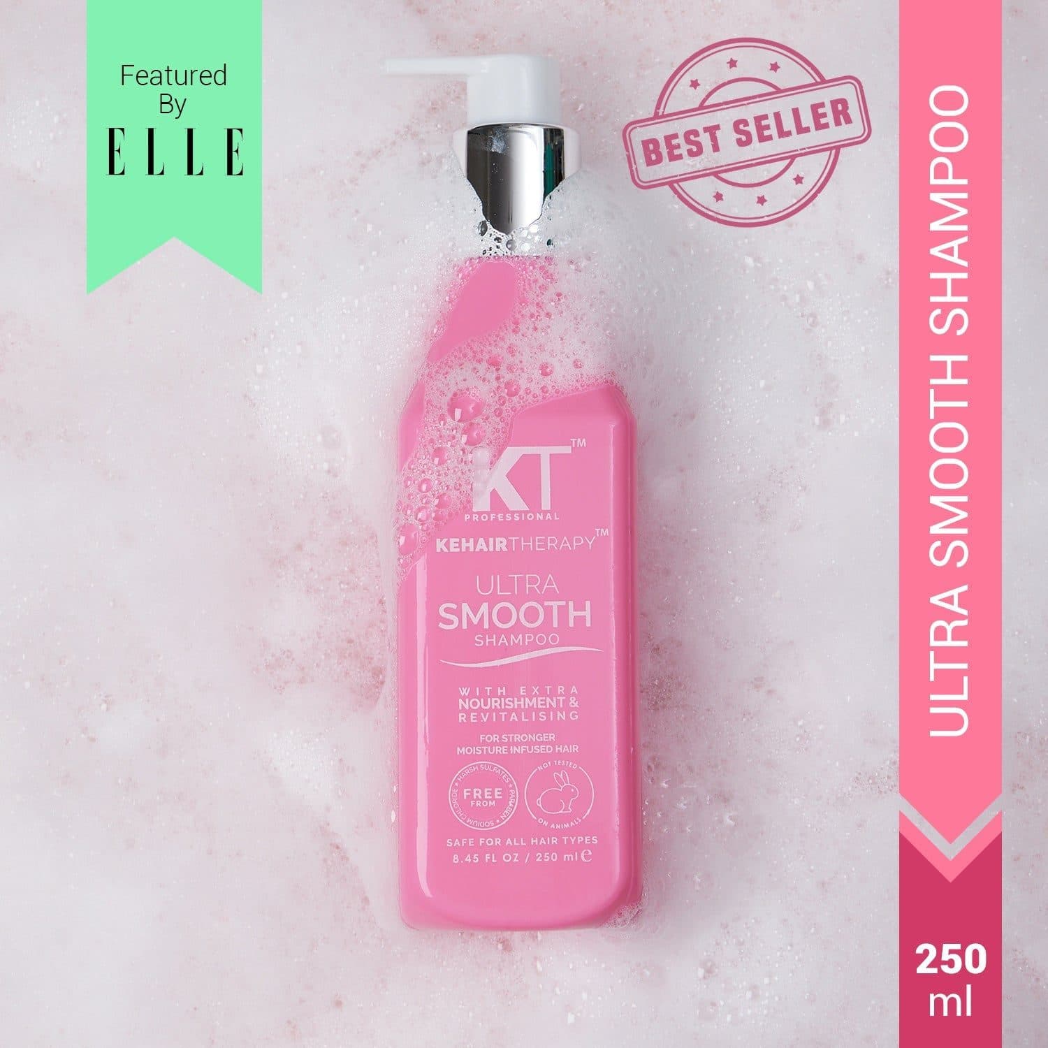 KT Professional Ultra Smooth Shampoo – 250ml, Frizz Control & Deep Hydration - Hair Care - Shampoo, Oils, Conditioners | Buy online on ZillyBuy