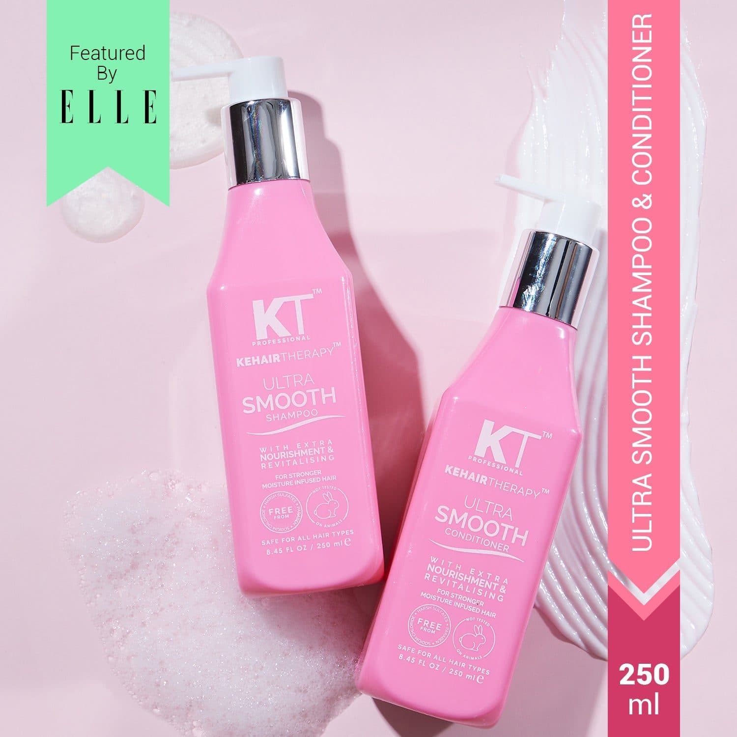 KT Professional Ultra Smooth Shampoo & Conditioner, For Stronger, Moisture-Infused Hair - 250ml Each - Hair Care - Shampoo, Oils, Conditioners | Buy online on ZillyBuy