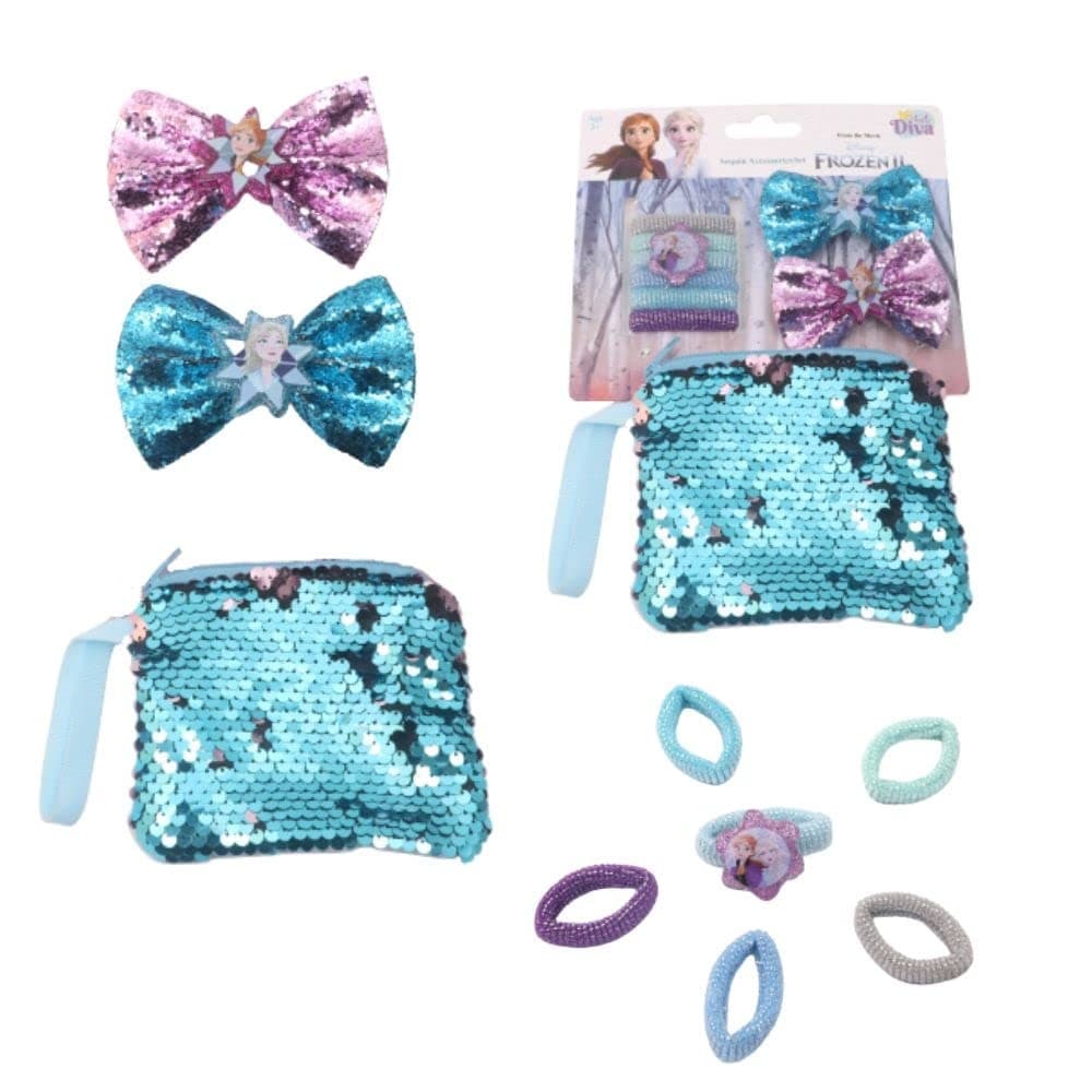 Li'l Diva Disney Frozen II Sequin Hair Accessories For Baby Girls Kids 3 Years and Above - Hair Oils, Care, and Styling | Buy online on ZillyBuy