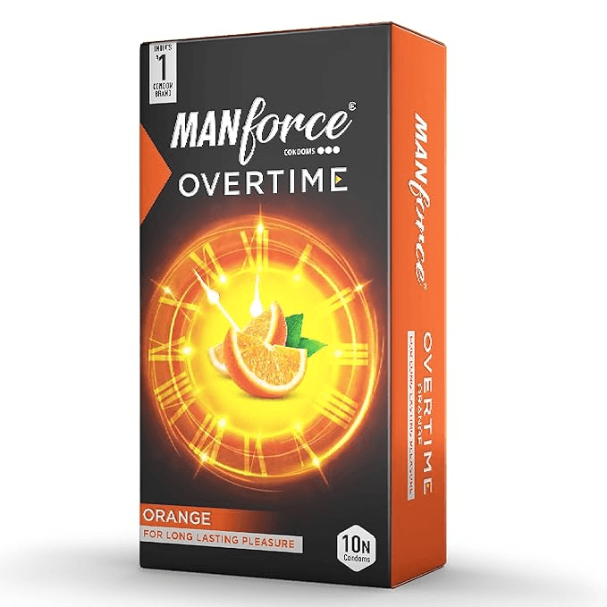 MANFORCE CONDOMS (OVERTIME) (ORANGE) 10S - Sexual Wellness | Buy online on ZillyBuy