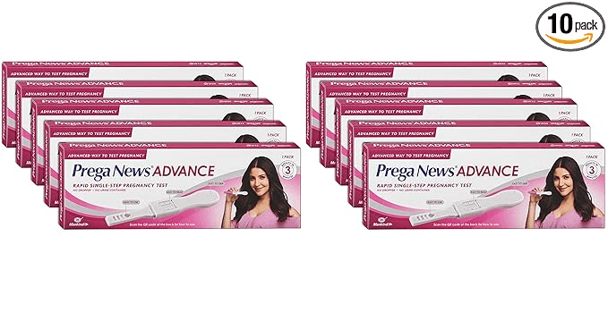Mankind Prega News Advance HCG Home Pregnancy Test Midstream Urine Test Kit One Step Pregnancy Test Easy to Use Accurate Result in Just 3 Minutes x Pack of 1 (10) - Sexual Wellness | Buy online on ZillyBuy