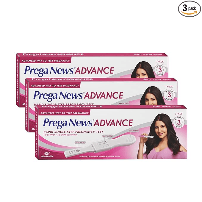 Mankind Prega News Advance HCG Home Pregnancy Test Midstream Urine Test Kit One Step Pregnancy Test Easy to Use Accurate Result in Just 3 Minutes x Pack of 1 (12) - Sexual Wellness | Buy online on ZillyBuy