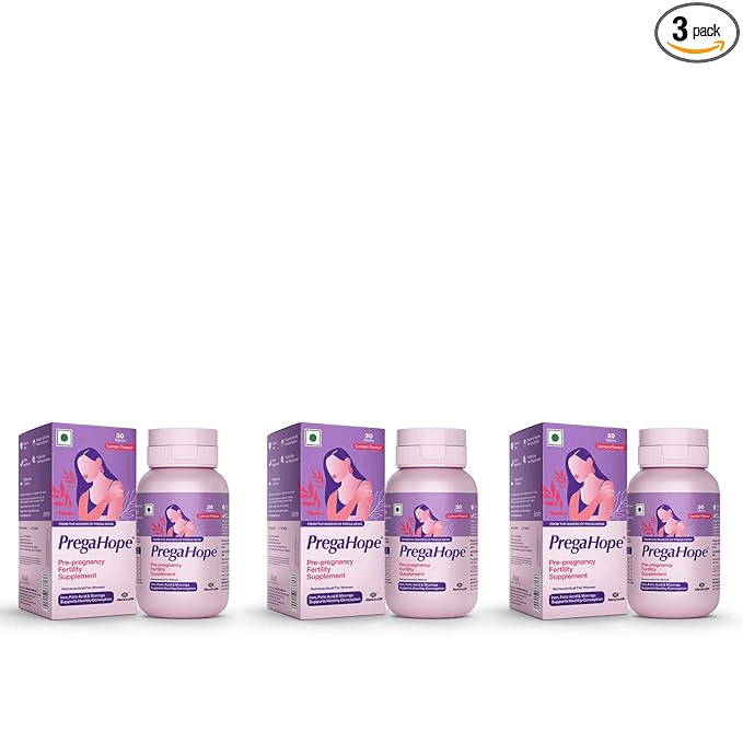 PregaHope Pre-pregnancy Fertility Supplement with Iron Folic Acid & Moringa | 30 Tab x Pack of 3 - Sexual Wellness | Buy online on ZillyBuy