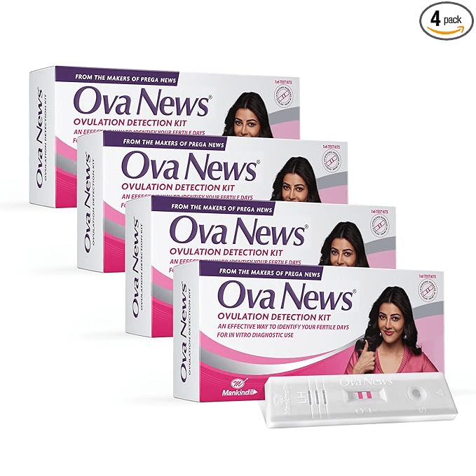 Ova News Ovulation Detection Kit by mankind Ovulation Kit (24 Tests Pack of 4) - Sexual Wellness | Buy online on ZillyBuy