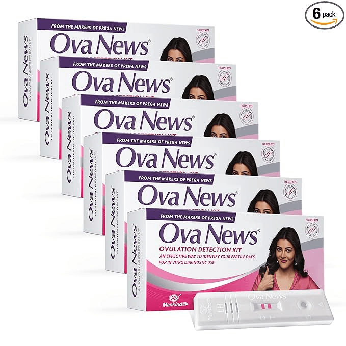Ova News Ovulation Detection Kit by mankind Ovulation Kit (36 Tests Pack of 6) - Sexual Wellness | Buy online on ZillyBuy