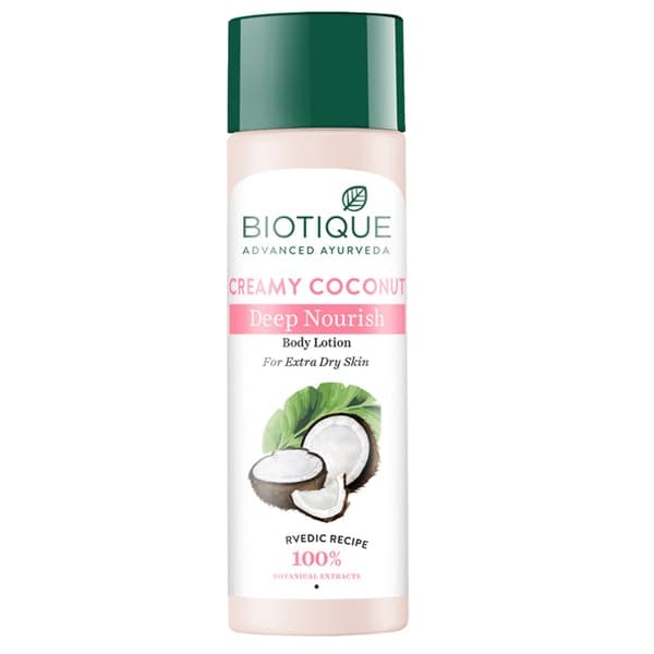 Biotique Creamy Coconut Deep Nourish Body Lotion 120ml - Skin Care - Lotions, Moisturisers, and Creams | Buy online on ZillyBuy