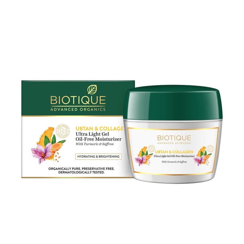 Biotique Ubtan & Collagen Ultra Light Gel Oil Free Moisturizer 200ml - Skin Care - Lotions, Moisturisers, and Creams | Buy online on ZillyBuy