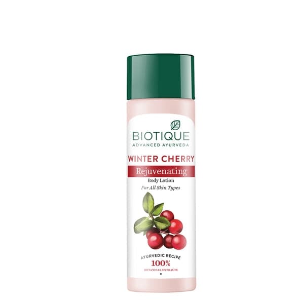 Biotique Winter Cherry Rejuvenating Body Lotion 120ml - Skin Care - Lotions, Moisturisers, and Creams | Buy online on ZillyBuy