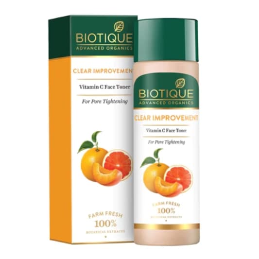 Biotique Advanced Organics Clear Improvement Vitamin C Face Toner 120ml - Skin Care - Lotions, Moisturisers, and Creams | Buy online on ZillyBuy