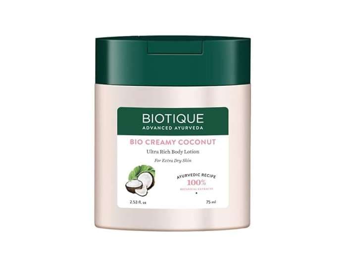 Biotique Creamy Coconut Deep Nourish Body Lotion 75ml - Skin Care - Lotions, Moisturisers, and Creams | Buy online on ZillyBuy