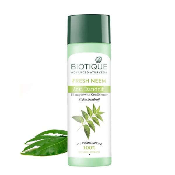 Biotique Fresh Neem Anti Dandruff Shampoo & Conditioner 180ml - Hair Care - Shampoo, Oils, Conditioners | Buy online on ZillyBuy