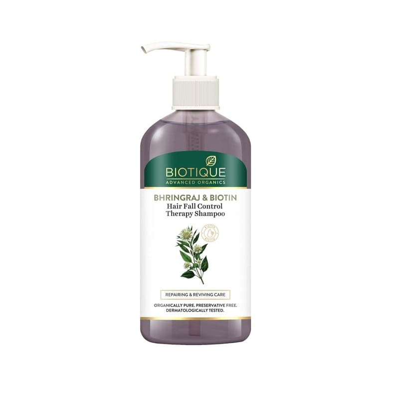 Biotique Bhringraj & Biotin Hair Fall Control Therapy Shampoo 300ml - Hair Care - Shampoo, Oils, Conditioners | Buy online on ZillyBuy