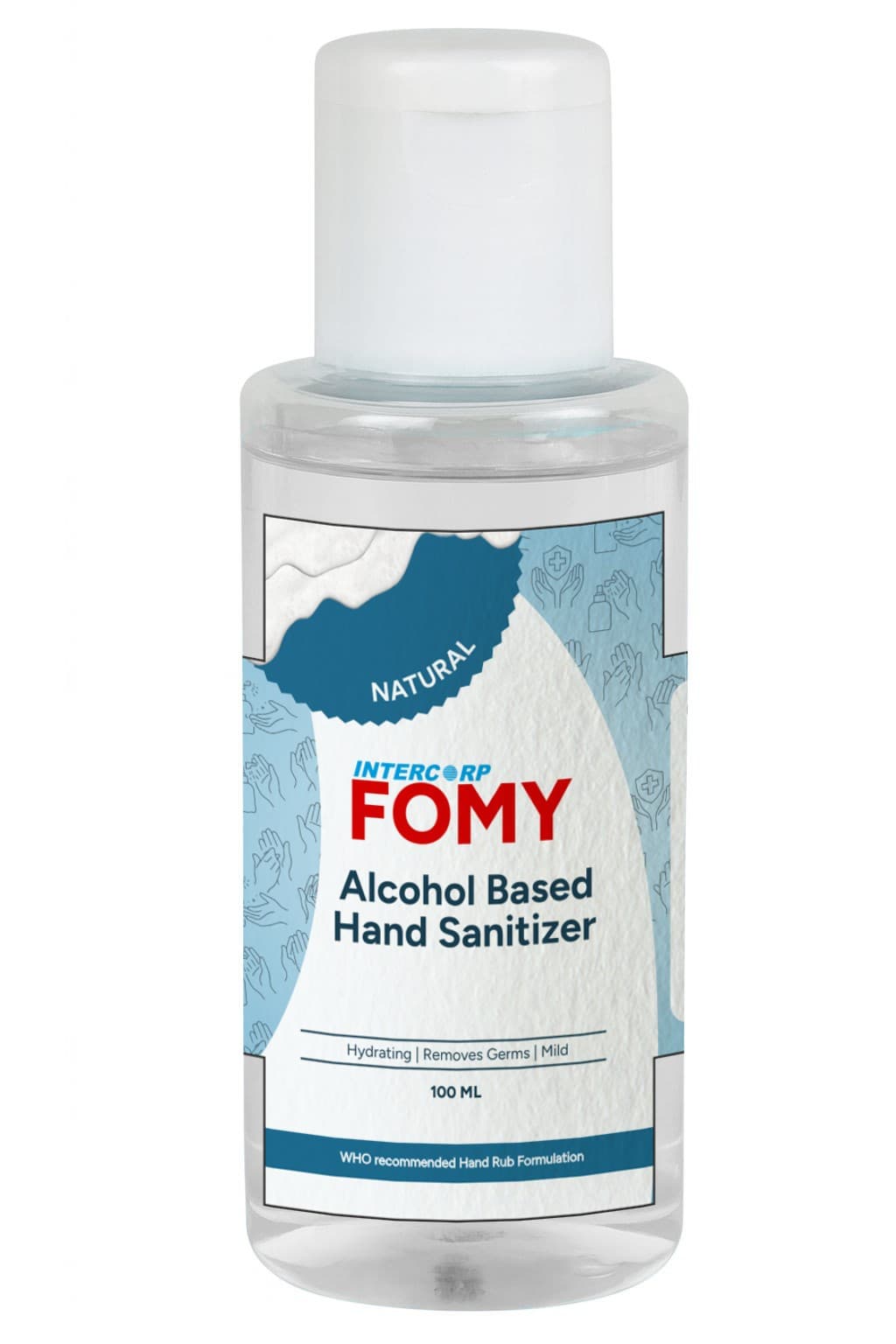 Intercorp Fomy 75% Isopropyl Alcohol-based Hand Rub Sanitizer and Disinfectant - 100ml (Natural) - Sanitizers | Buy online on ZillyBuy