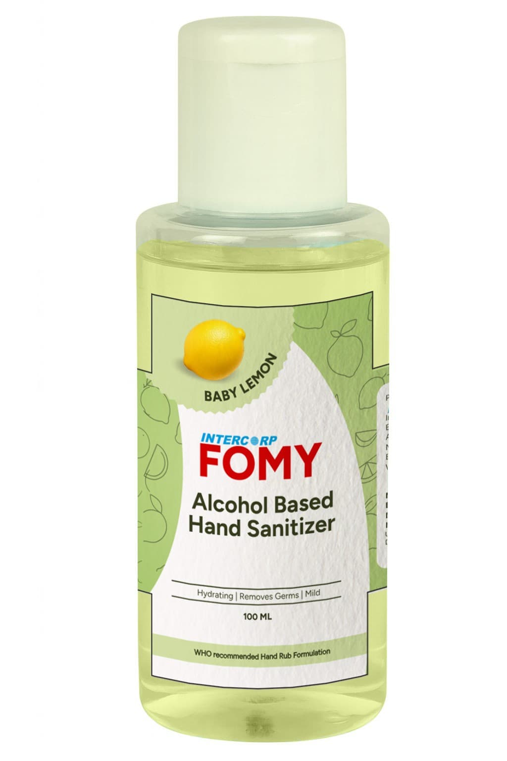Intercorp Fomy 75% Isopropyl Alcohol-based Hand Rub Sanitizer and Disinfectant - 100ml (Lemon) - Sanitizers | Buy online on ZillyBuy