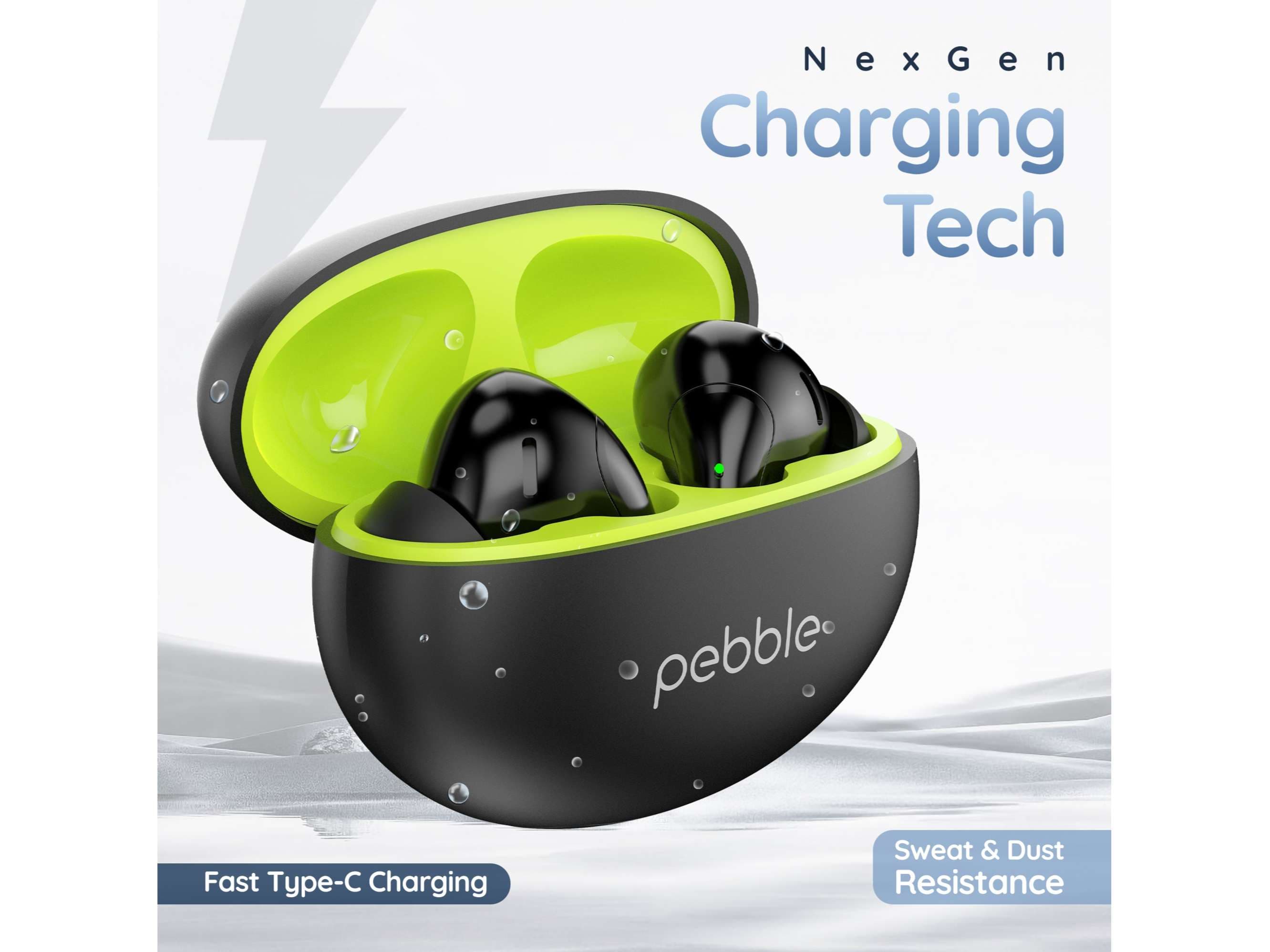 Pebble CurveBuds Earbuds - Jet Black - Earphone | Buy online on ZillyBuy