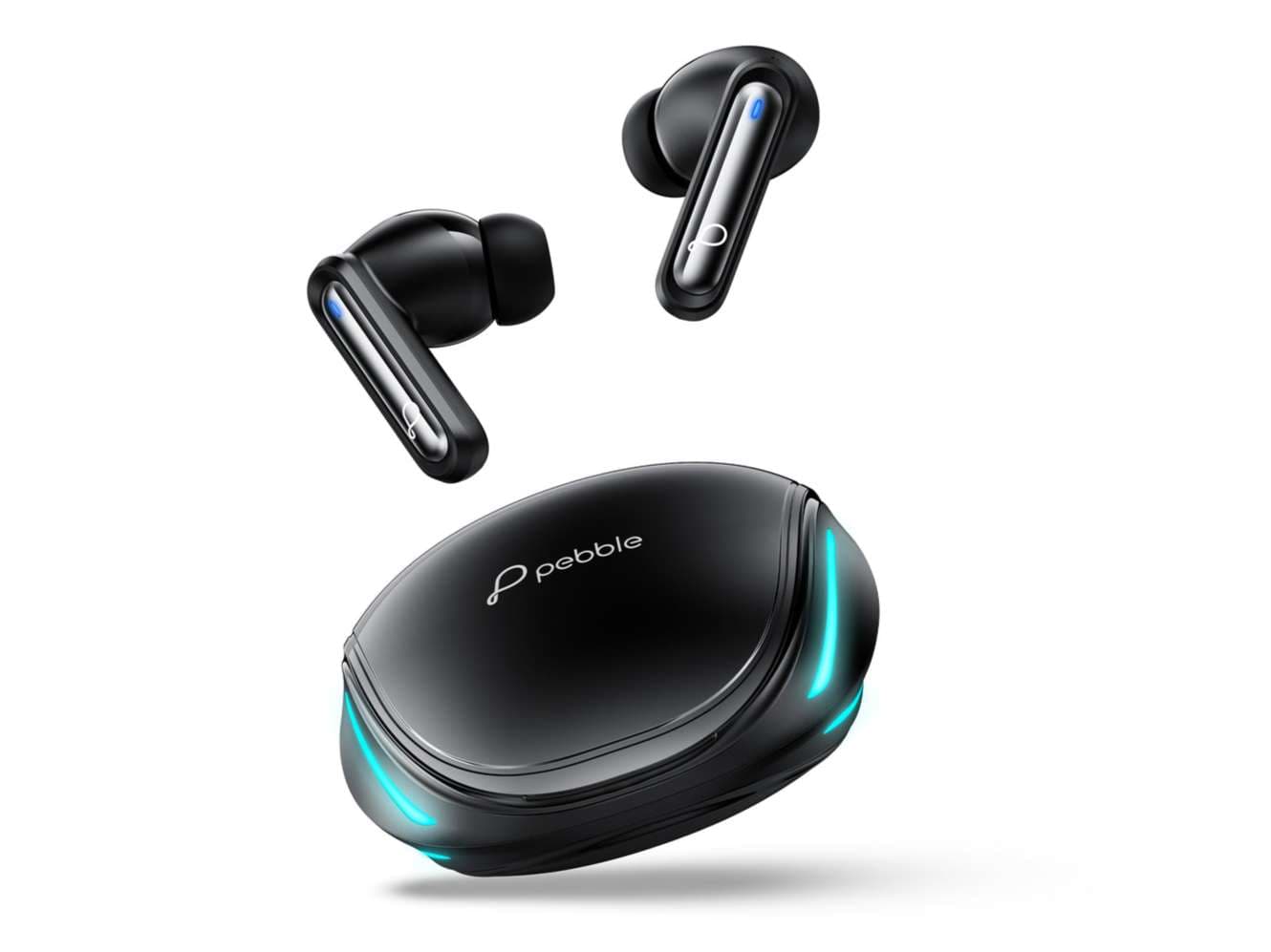 Pebble Striker buds 13mm Dynamic Driver, Deep Bass, 40H Playtime, Quad Mic ENC, Low Latency BT v5.4 Dual Pairing - Earphone | Buy online on ZillyBuy