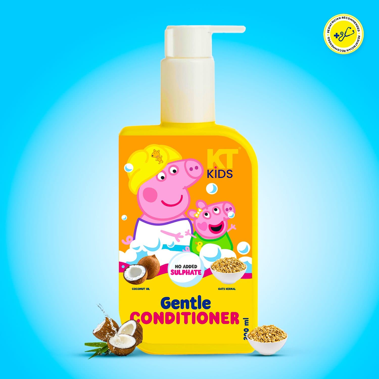 KT Kids Peppa Pig Gentle Conditioner – 200ml - Hair Care - Shampoo, Oils, Conditioners | Buy online on ZillyBuy